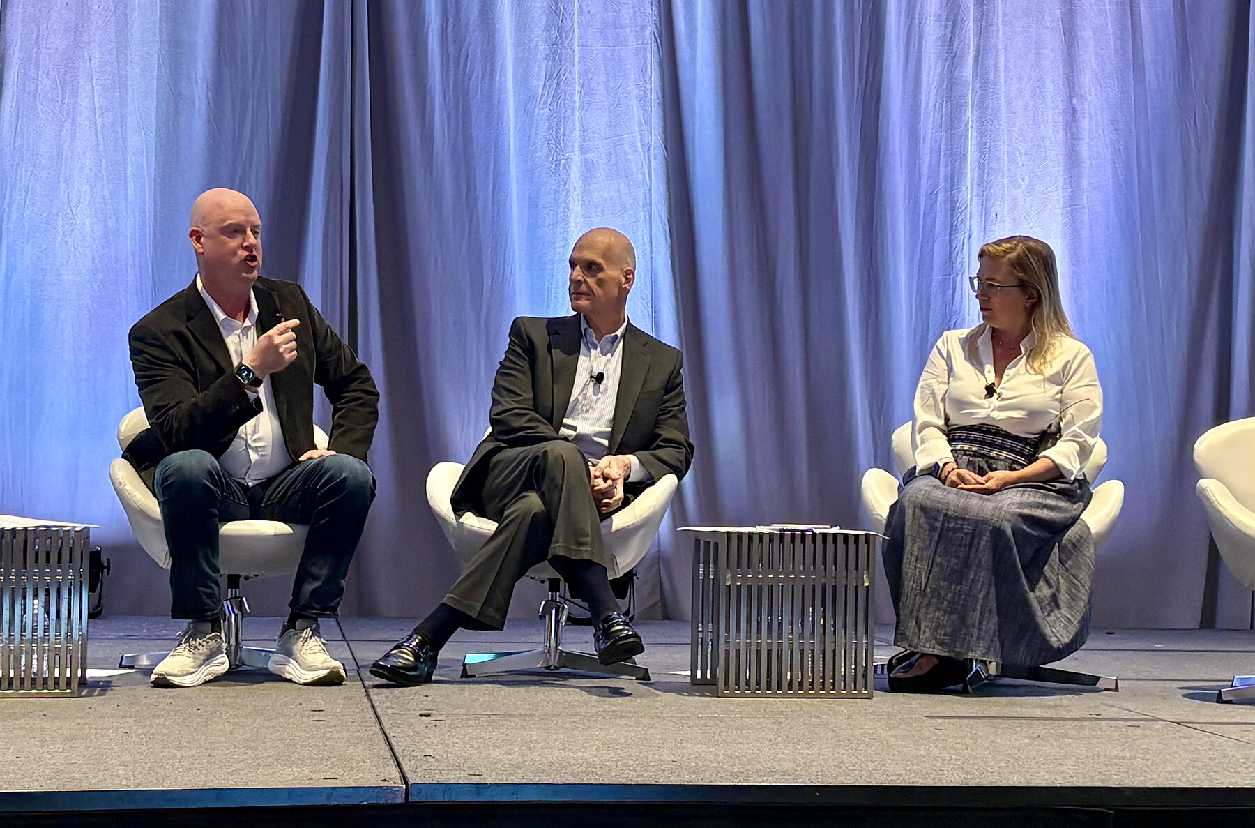 Rachel Di Martino, seated on the right, participating in a legal technology support panel at ILTACON 2026 in Nashville